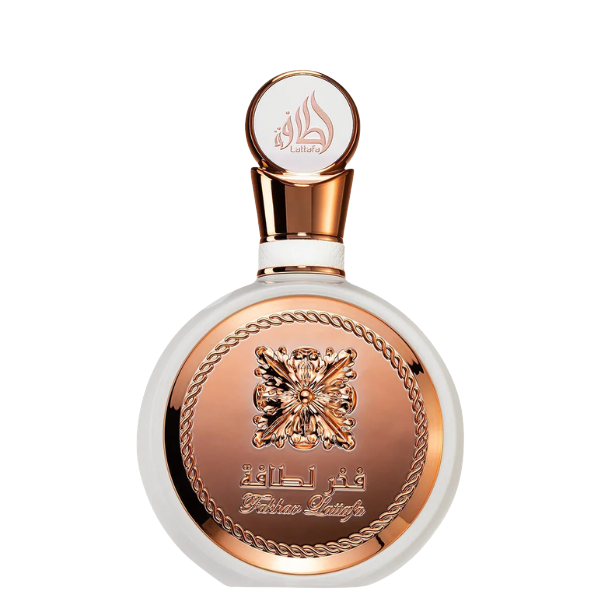 Frasco redondo rosé de perfume árabe
